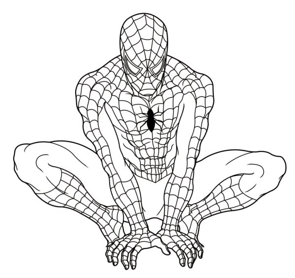 Спайдермен человек паук раскраска