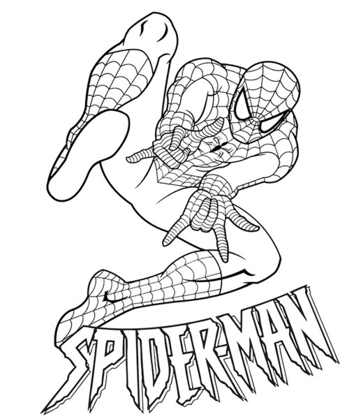 Раскраска Марвел Spider man 3