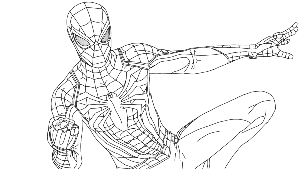 Раскраски человека паука из игры Spider man