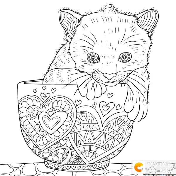 Котенок. Раскраска