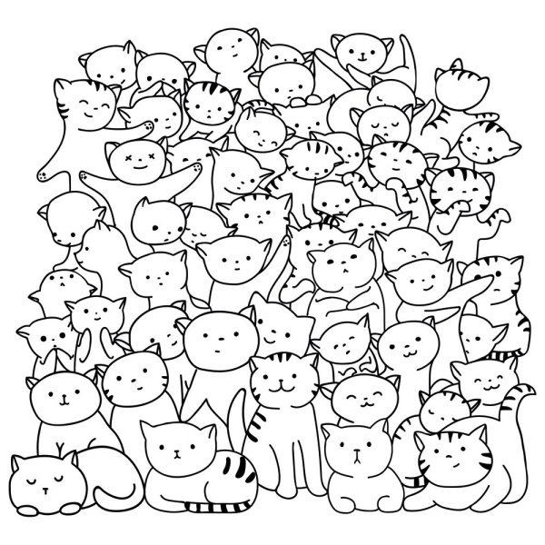 Много котят разукрасить