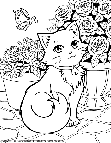 Раскраска. Котики