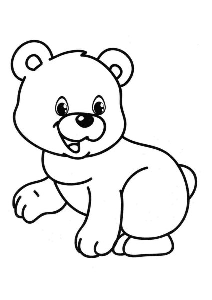 Медведь раскраска для детей