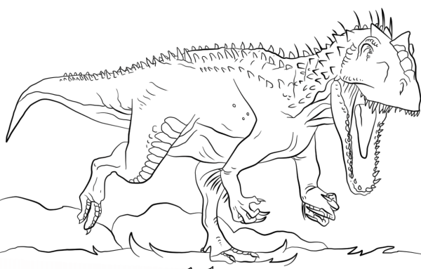 Раскраски мир Юрского периода Тиранозавр