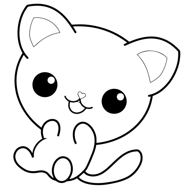 Раскраска кот и кошка