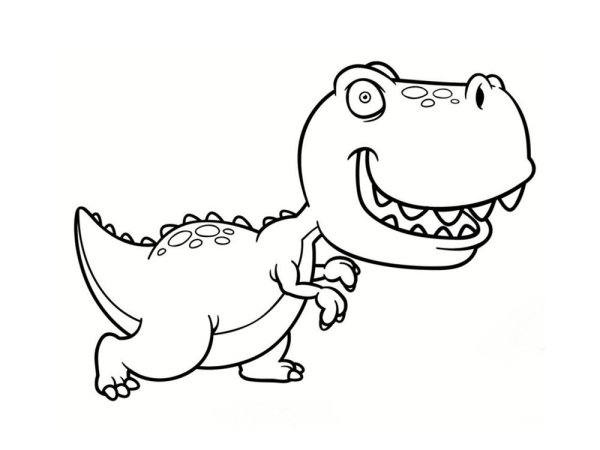 Раскраски Тираннозавр рекс для малышей