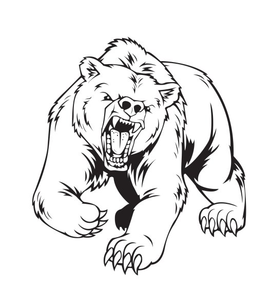 Медведь черно белый