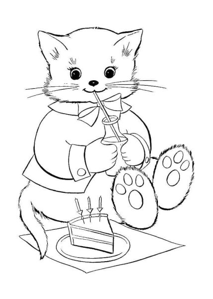 Раскраска кот