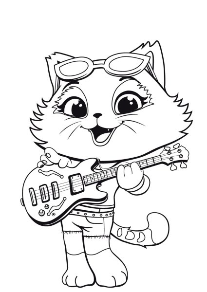 44 Котенка раскраска