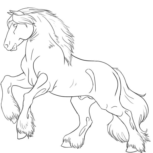 Раскраски лошадь Першерон