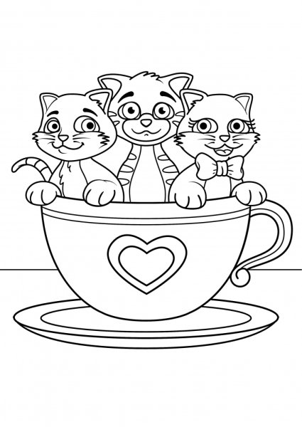 Котенок. Раскраска