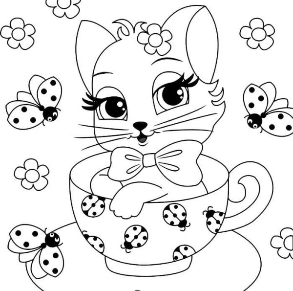 Котенок. Раскраска