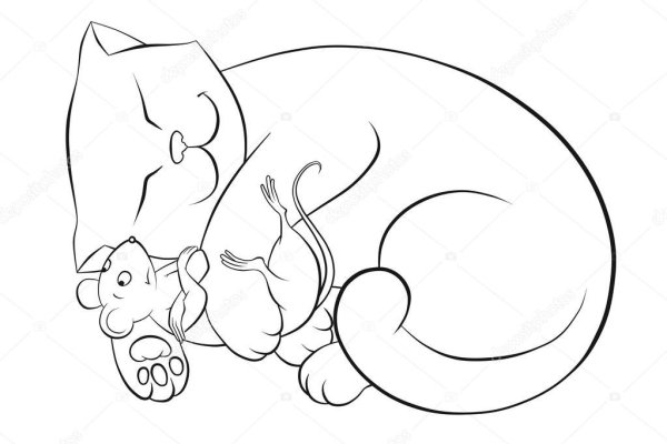 Кот и мышь рисунок