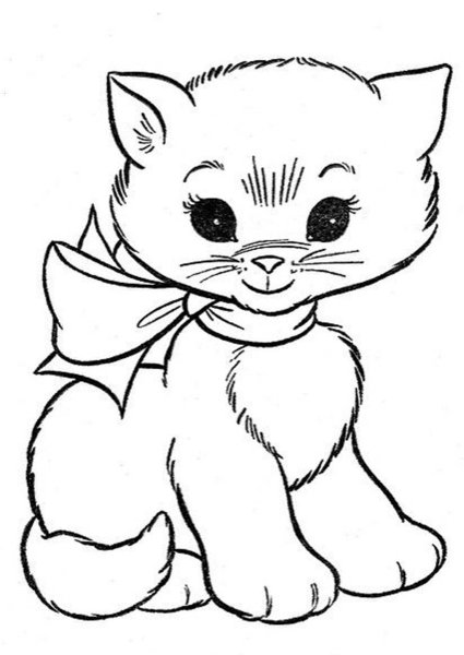 Котенок. Раскраска