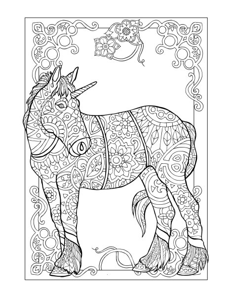 Раскраска лошадка Мандала