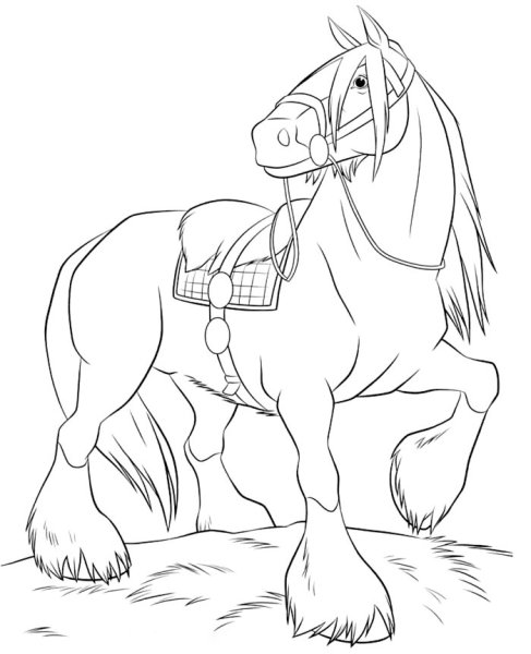 Бурушка конь Ильи Муромца раскраска