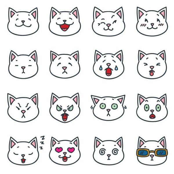 Мордочка котика наклейка