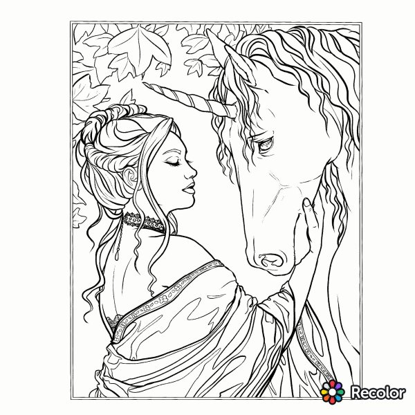 Девушка на лошади раскраска