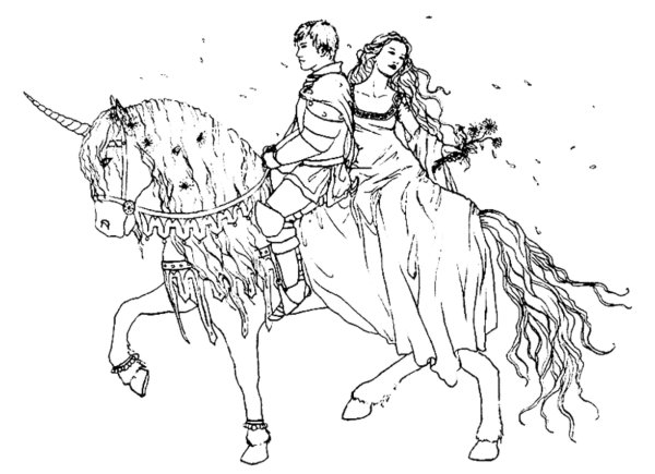 Раскраски красивые девушек с лошадьми (45 фото)