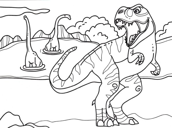 Раскраски для мальчиков динозавры