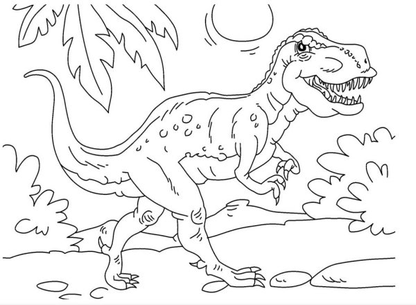 Динозавр raskraska