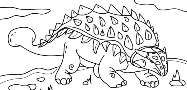 Анкилозавр раскраска печать