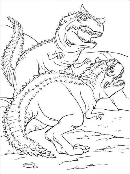 Раскраски динозавр Карнозавр