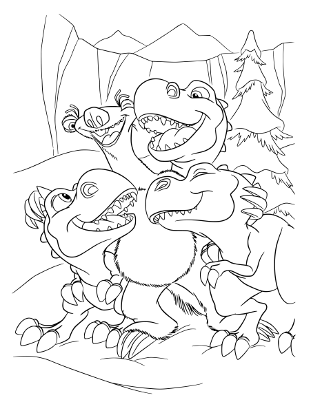 Раскраска динозавры Триасового периода