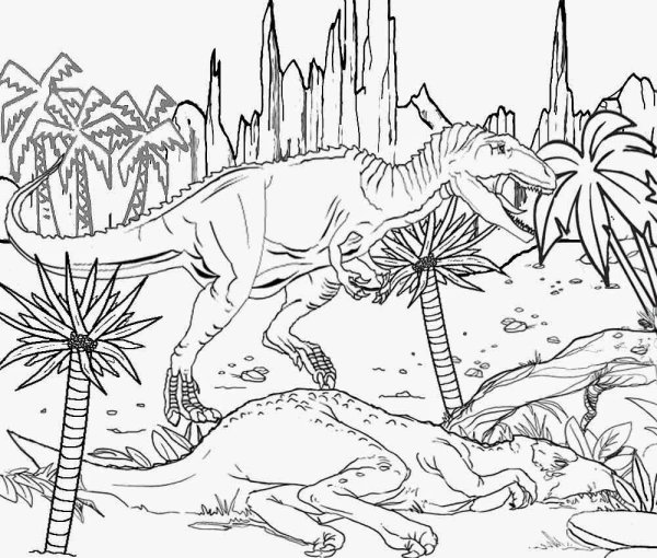 Раскраска Ледниковый период Эра динозавров