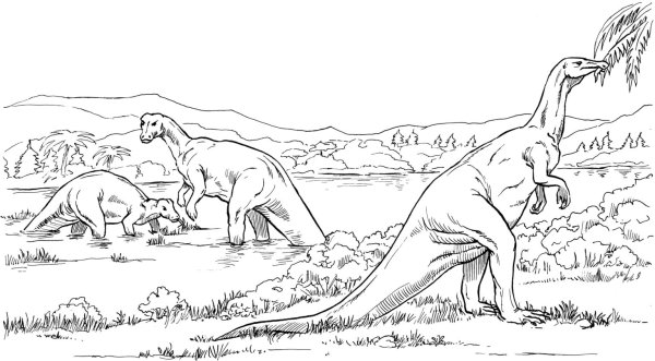 Раскраска Ледниковый период Эра динозавров