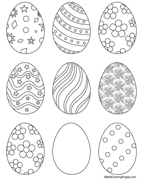 Яйца шаблоны для раскрашивания