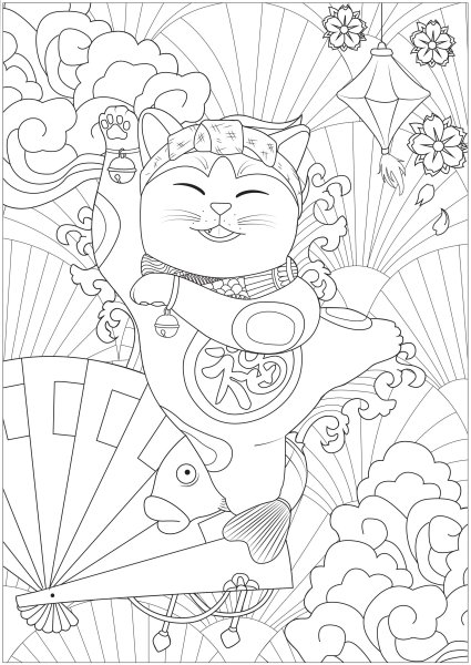 Maneki Neko Coloring
