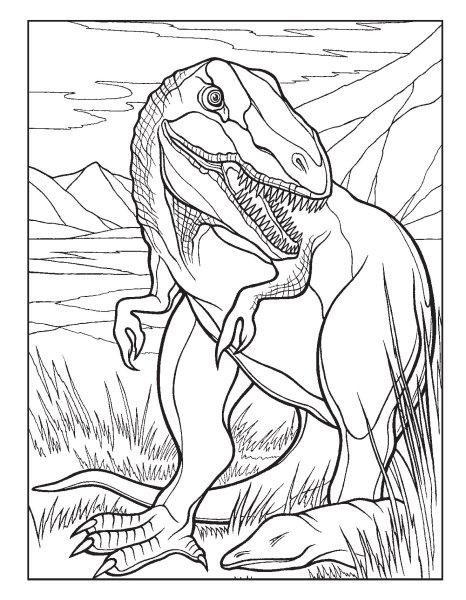 Раскраска динозавры с названием