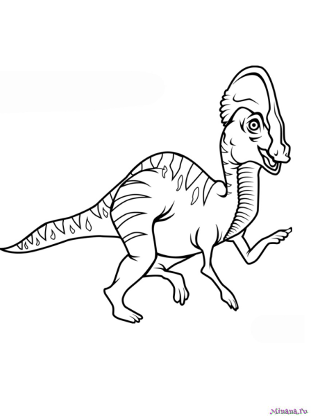 Паразауролоф динозавр раскраска