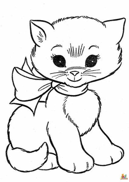Котенок. Раскраска