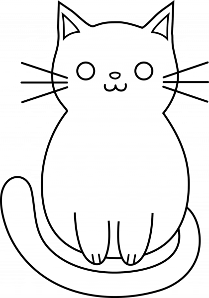 Рисунок кошки легкий