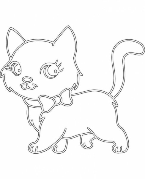 Трафарет котенка