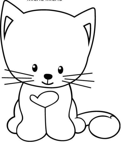 Трафарет котенка для аппликации