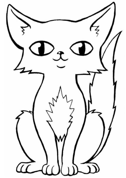 Трафарет кошечки для рисования