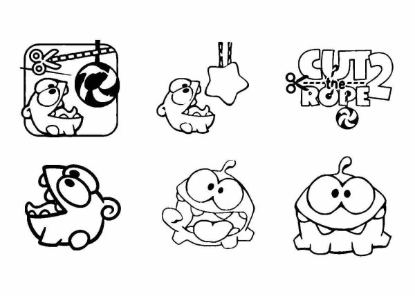 Cut the Rope раскраска