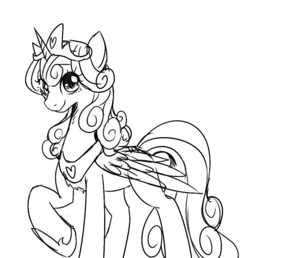 Раскраска my little Pony принцесса Каденс