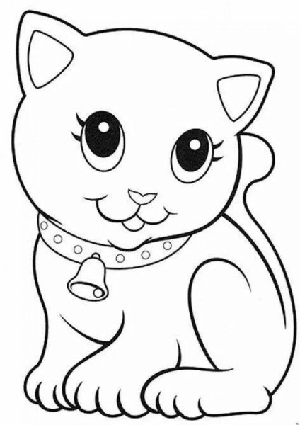 Кот Барсик раскраска