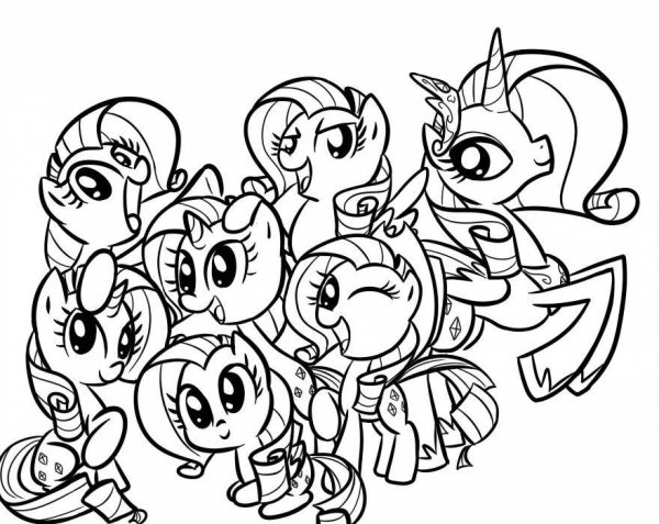 Раскраска my little Pony супер пони