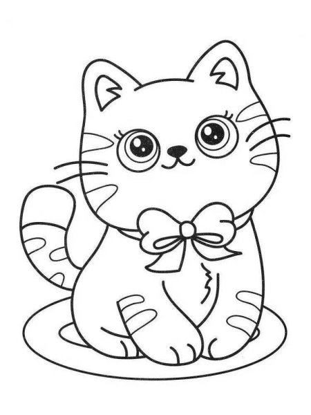 Раскраска для девочек котики