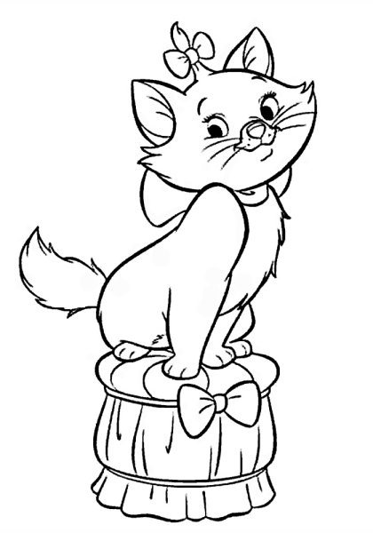 Раскраска кошечка