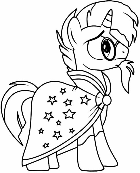 Раскраска my little Pony санбёрст