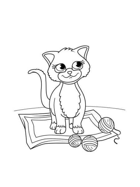 Раскраска для девочек котики