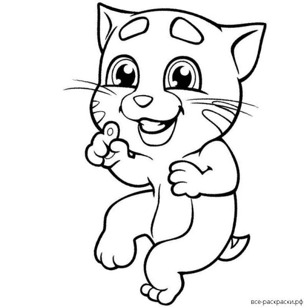 Раскраска кот том