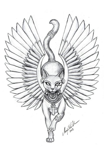 Египетский иероглиф кошка