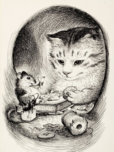 Рисование кот и мыши